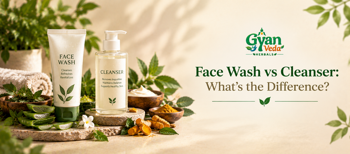 Face wash vs cleanser comparison showing the difference between facial cleansing products