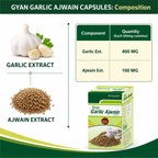Garlic Ajwain Capsules (60 Capsules) - Ayurvedic Digestive & Heart Support