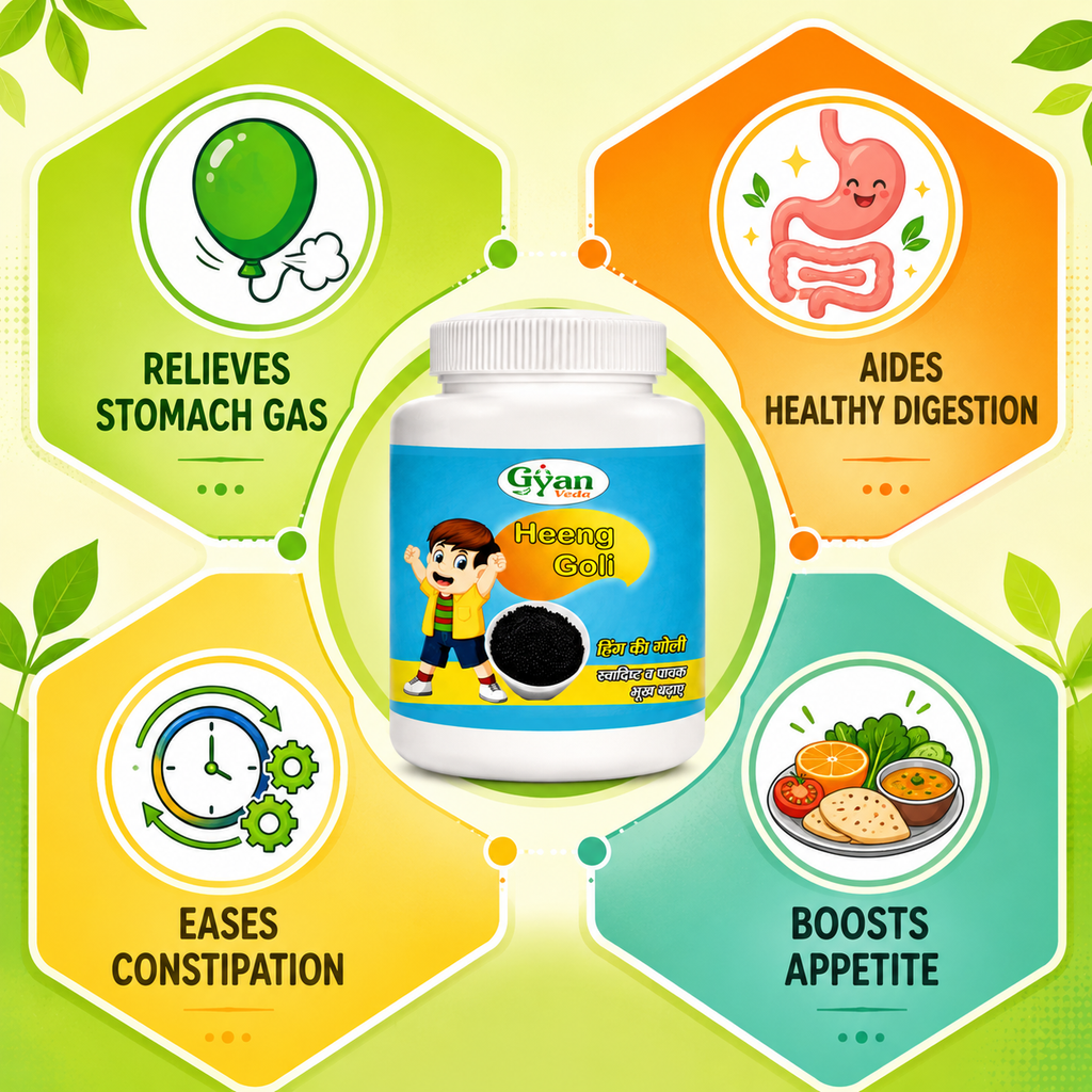 Heeng Goli | Ayurvedic Digestive Tablets for Gas & Acidity | Gyanveda