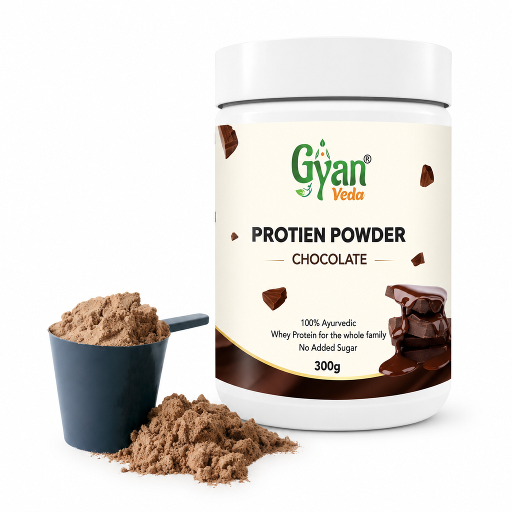 Herbal Protein Supplement Powder with Whey, Shatavari, Ashwagandha & Amla | Gyanveda