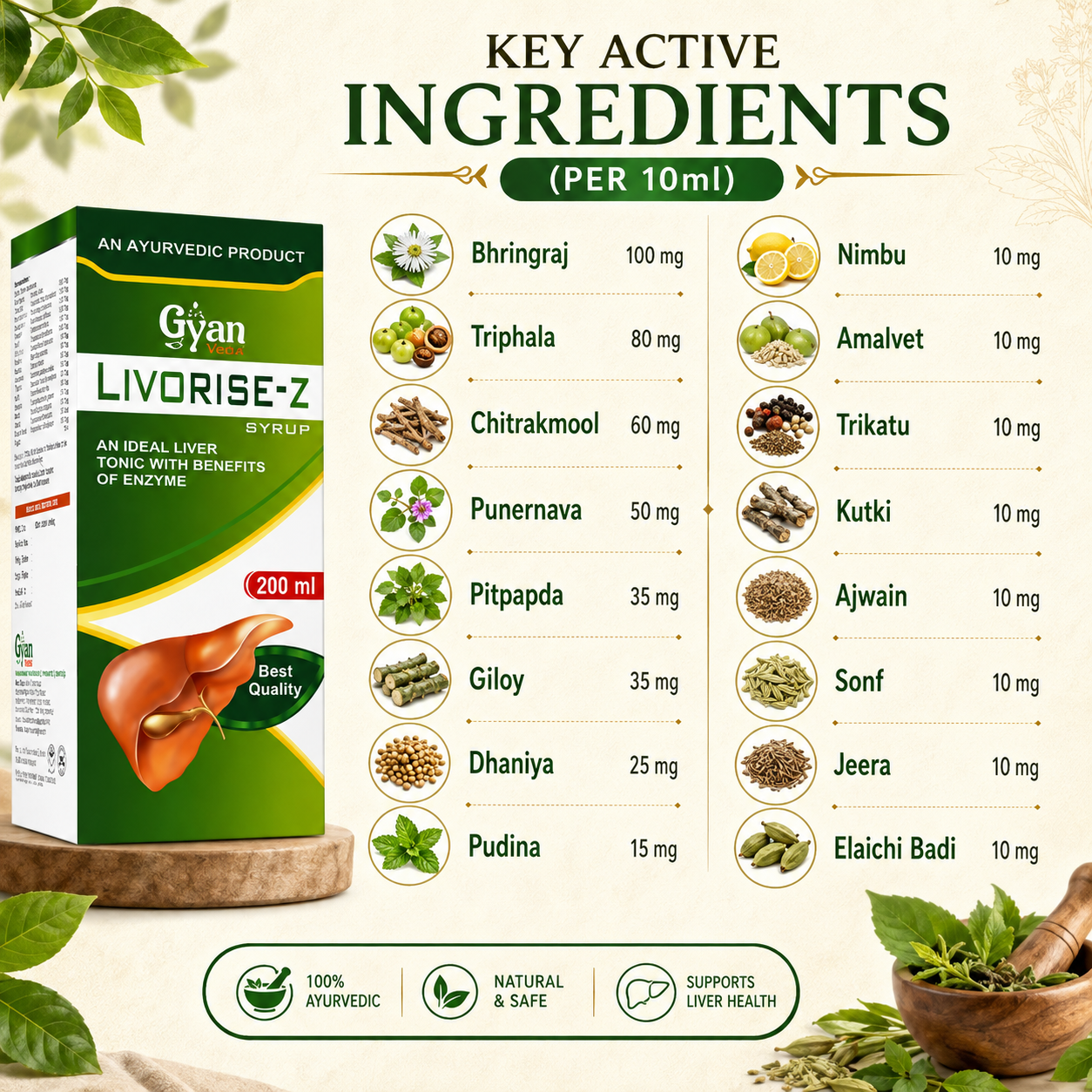 LIVORISE-Z SYRUP - Ayurvedic Liver Support Syrup