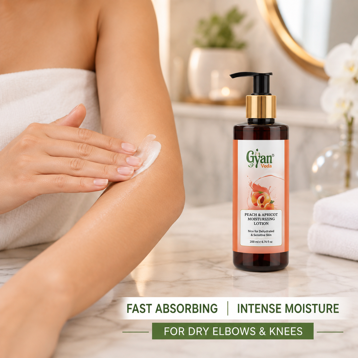 Peach & Apricot Moisturizing Body Lotion | Gyanveda