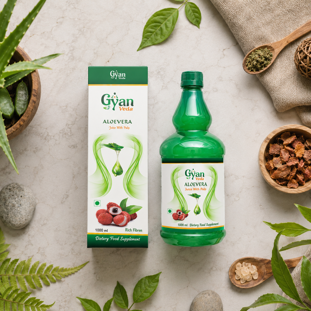 Pure Aloe Vera Juice with Panch Tulsi & Saunf (1000 ml)