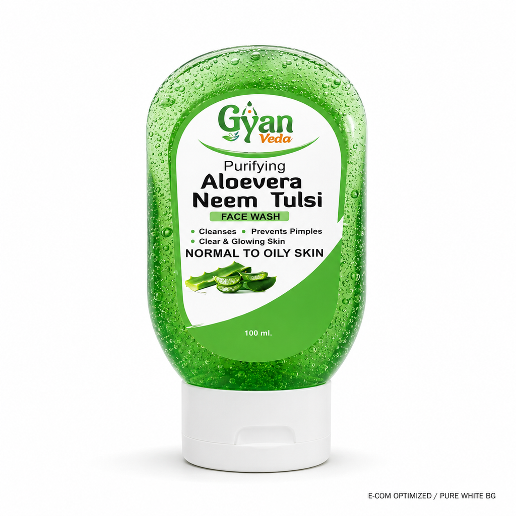 Purifying Aloe Vera Neem Tulsi Face Wash - Gyanveda