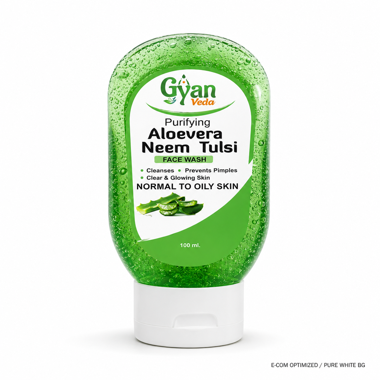 Purifying Aloe Vera Neem Tulsi Face Wash - Gyanveda