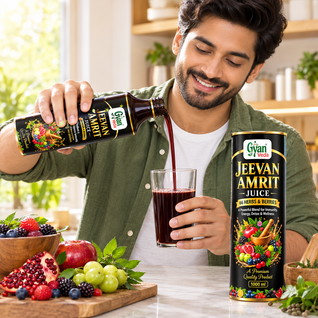 Jeevan Amrit Juice - 66 Herbs & Berries Blend for Immunity, Energy & Daily Wellness (1000ml)